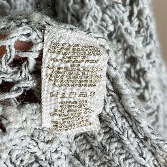 Free People Womens XS Wool Blend Knit Oversized Slouchy Cardigan Shrug Beachy - Picture 5 of 7